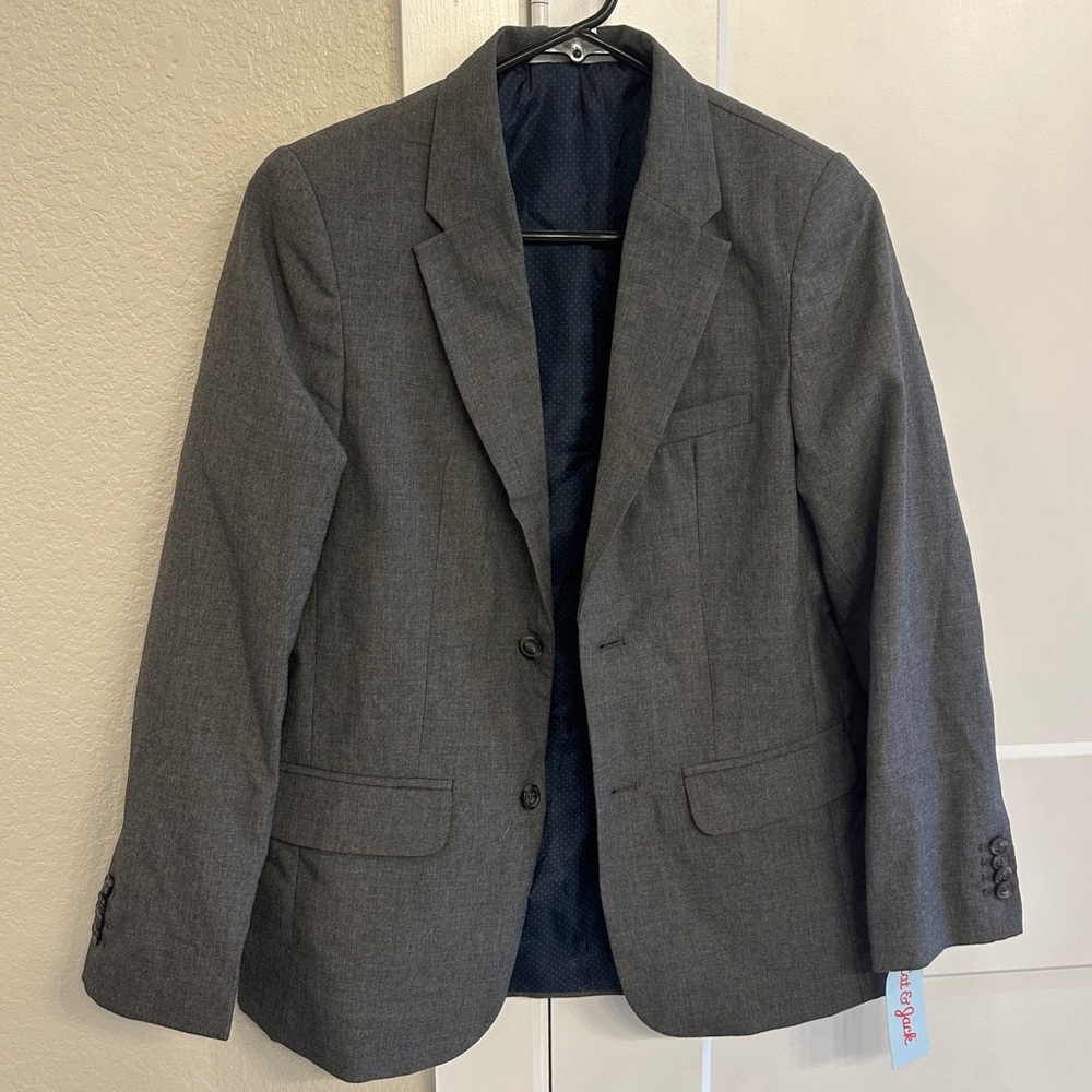 Boys' gray Suit Jacket Cat & Jack New size 14 NWT